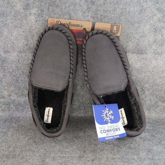 Dearfoams Shoes Mens 7.5 Slippers Microsuede Moccasin Loafer Memory Foam Comfort - Picture 6 of 11